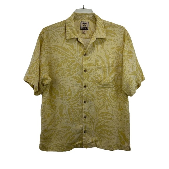Tommy Bahama Men's Yellow Tropical Shirt Size Medium - Picture 1 of 6